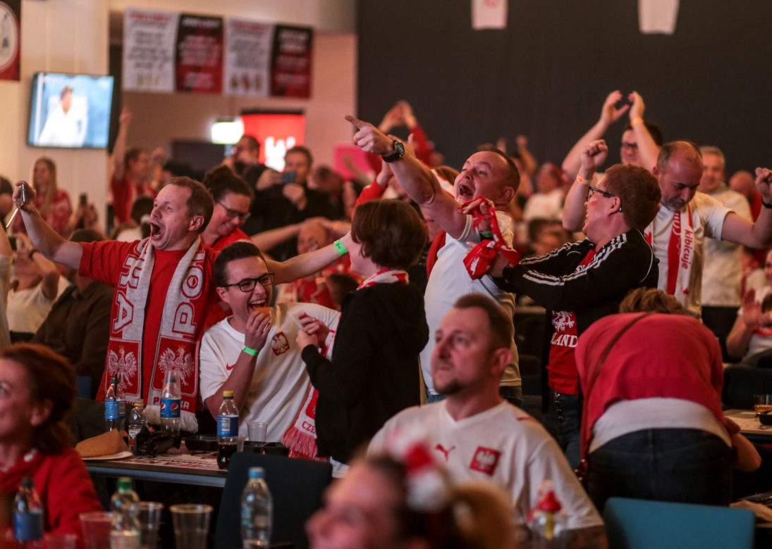 Polska - Arabia Saudyjska w strefie kibica na Stadionie Śląskim