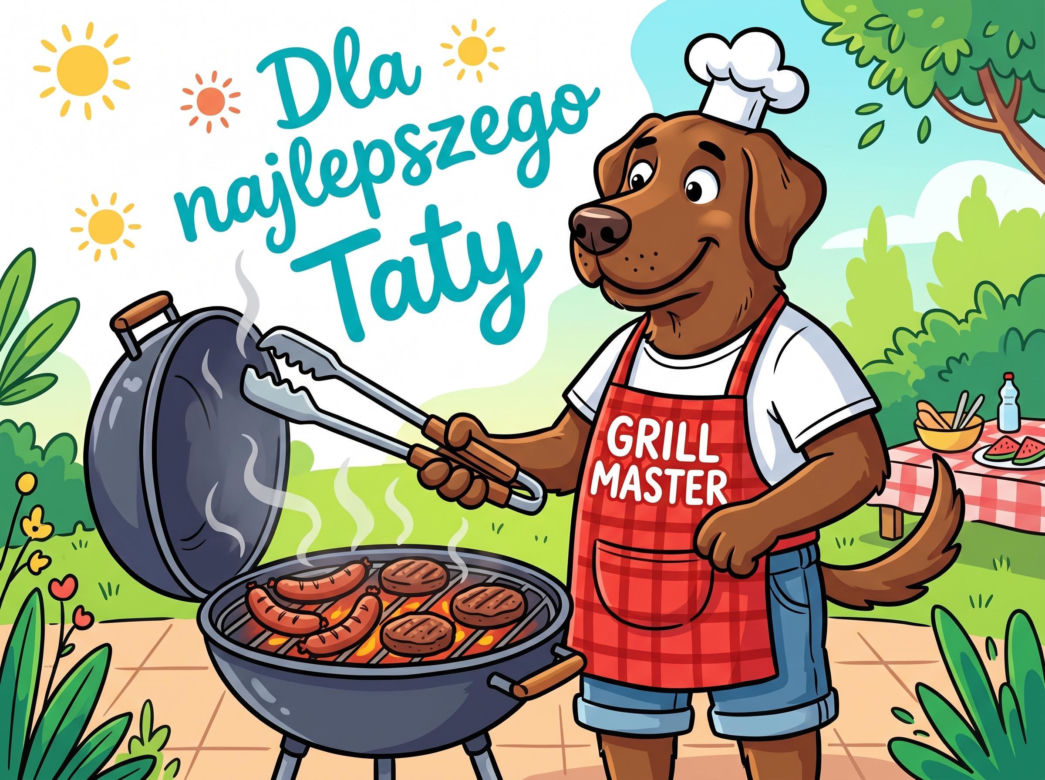 Zabawna kartka na Dzień Taty