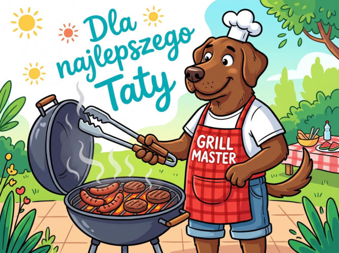 Zabawna kartka na Dzień Taty