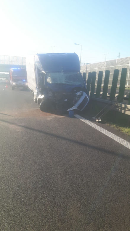 Kolzija na 501 km autostrady A4 w kierunku Krakowa
