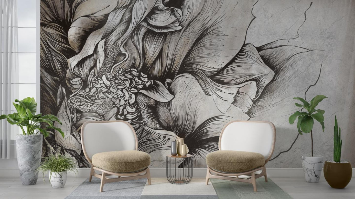 Miękka sofa i tapeta Mira