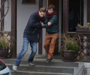 M jak miłość odc. 1213. Franek Zarzycki (Piotr Nerlewski), Darek Maj (Marcel Sabat)