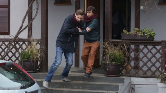 M jak miłość odc. 1213. Franek Zarzycki (Piotr Nerlewski), Darek Maj (Marcel Sabat)