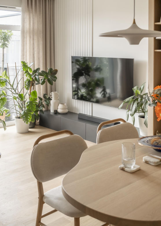 Mieszkanie architekta w Poznaniu inspirowane organicznymi kształtami