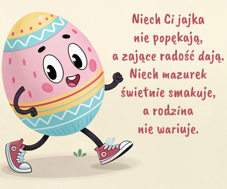 Śmieszne kartki wielkanocne. Zabawne obrazki z tekstem na Wielkanoc