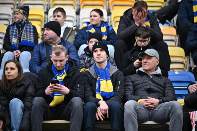 Arka Gdynia - Widzew Łódź: Zdjęcia kibiców i zawodników z meczu 25. kolejki PKO BP Ekstraklasy