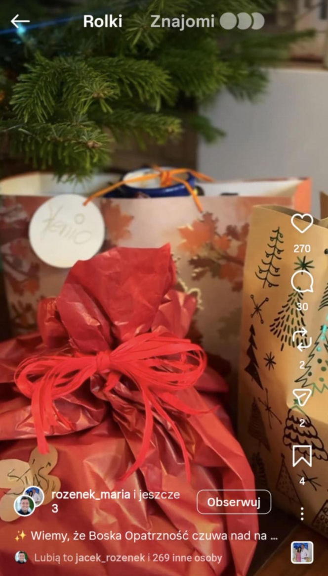 Jacek Rozenek - święta z żoną i synami