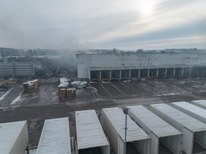 Wielki pożar magazynu pod Poznaniem. Skala zniszczeń poraża!