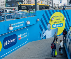 Ten mural przypomina o udziale w Narodowym Spisie Powszechnym Ludności i Mieszkań