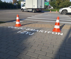 Odłóż smartfon i żyj. Napisy przed przejściami mają zatrzymać pieszych [ZDJĘCIA]