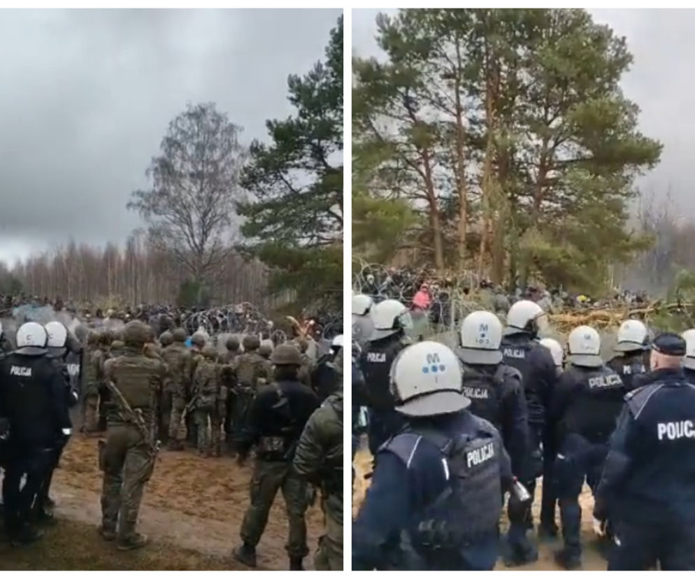 Kuźnica. Udaremniono próbę siłowego przedarcia się na polską stronę [NAGRANIE]