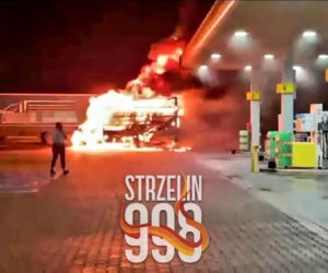 Groźny pożar na stacji benzynowej na autostradzie A4