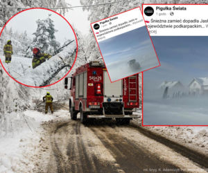 Tam to już jest dramat. Śnieżyca uderzyła na Podkarpaciu. Jest nagranie