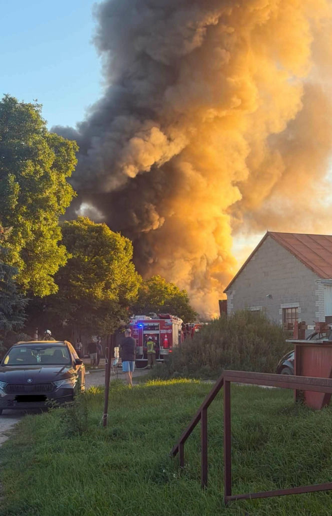 Pożar wędzarni pod Płockiem