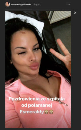 Monika Esmeralda G. w szpitalu
