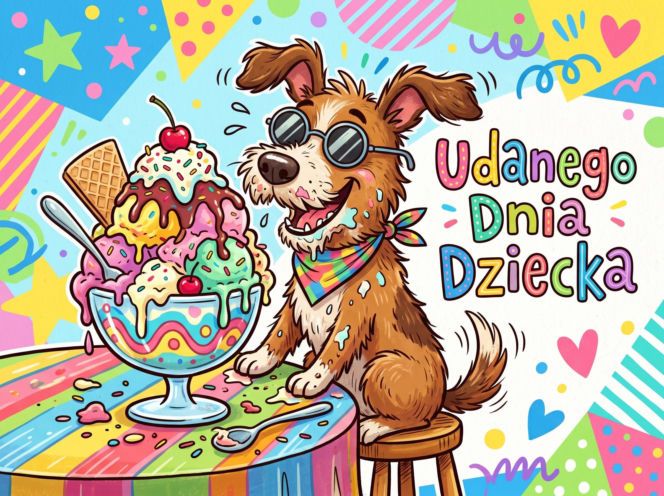 Śmieszna kartka na Dzień Dziecka