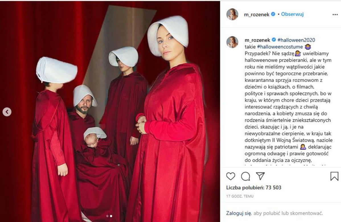Rodzina Rozenek-Majdan przebrana za bohaterki kontrowersyjnego serialu