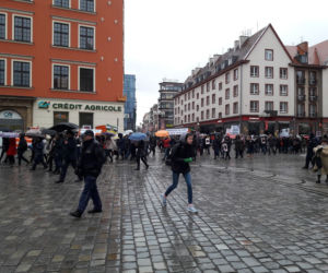 Protest pracowników sądów we Wrocławiu