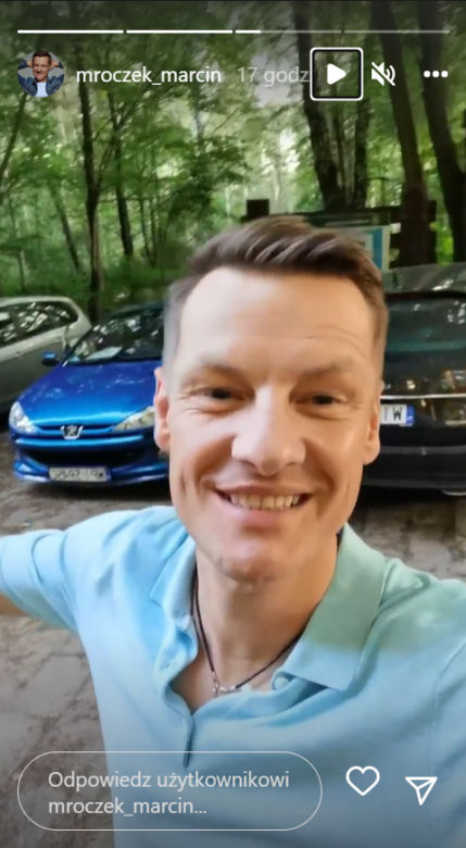 M jak miłość. Marcin Mroczek (Piotrek) na planie