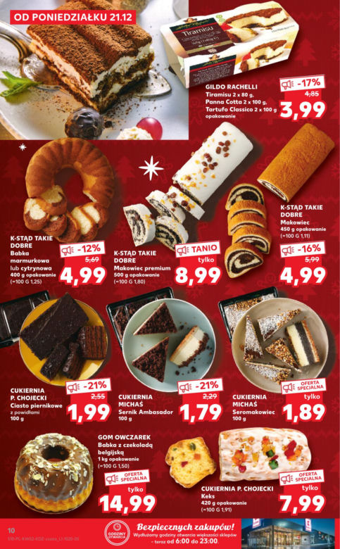 Duży wybór pysznych ciast