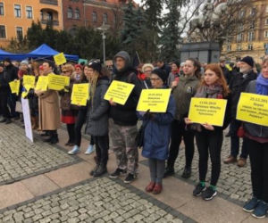 Protest przeciwko faszyzmowi i rasizmowi w Szczecinie