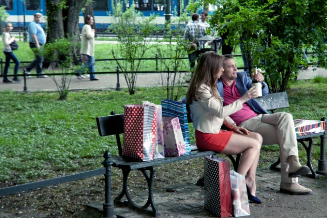Pierwsza miłość. Filip (Jakub Mazurek), Beata (Katarzyna Ankudowicz)
