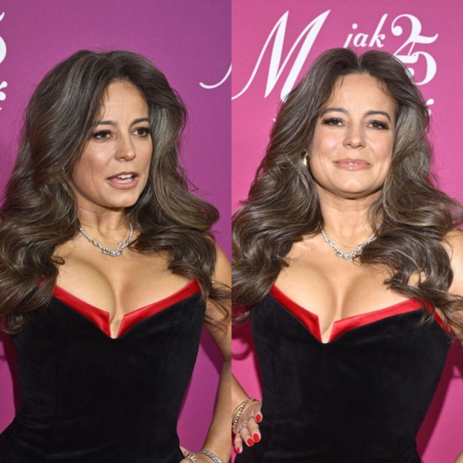 edwo zmieściła się na ściance. Anna Mucha zachwyciła na 25-leciu serialu "M jak miłość"