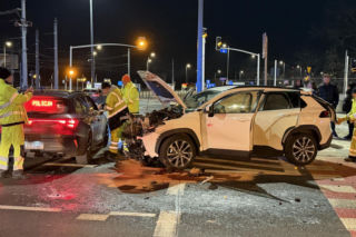 Wypadek na Rondzie Żaba w Warszawie