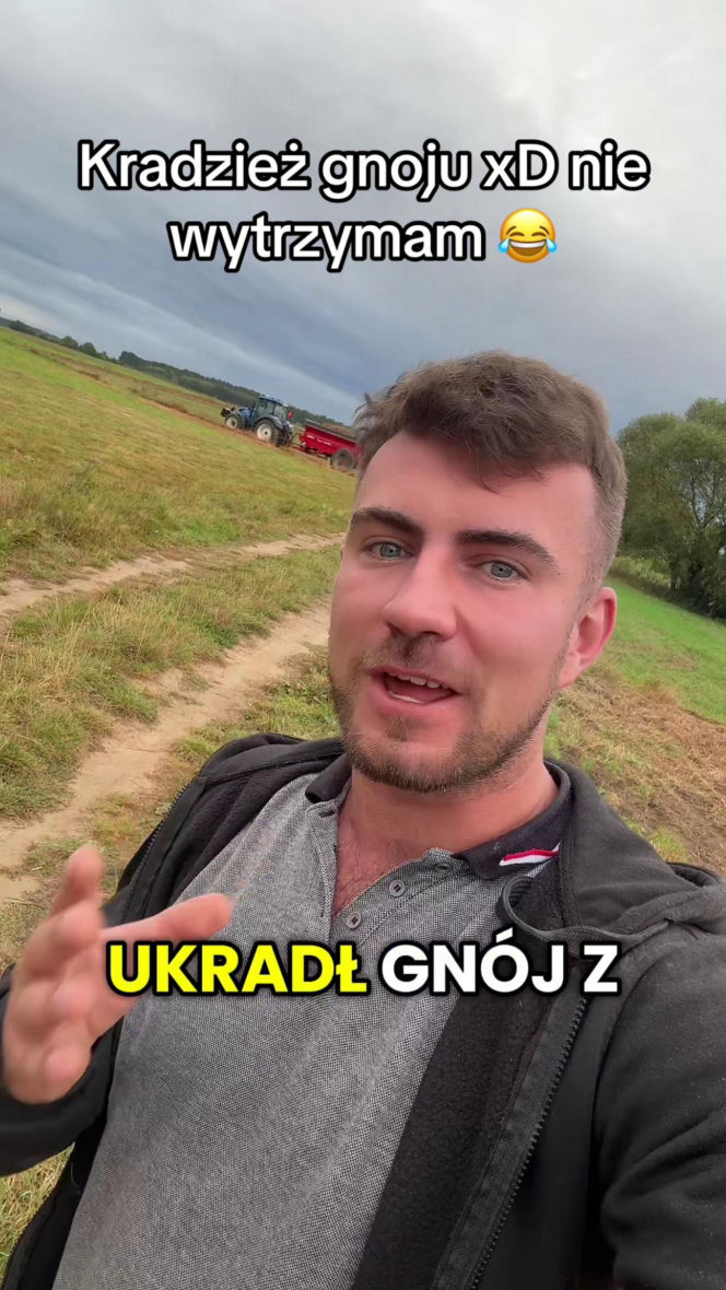 Rolnik influencer opowiedział o dramacie. Ktoś ukradł mu gnój z pola