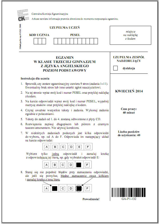 egzamin gimnazjalny oszuści