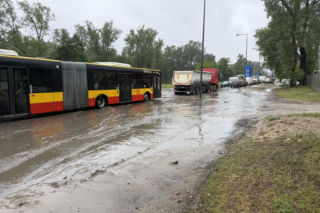 Ulewy w Warszawie