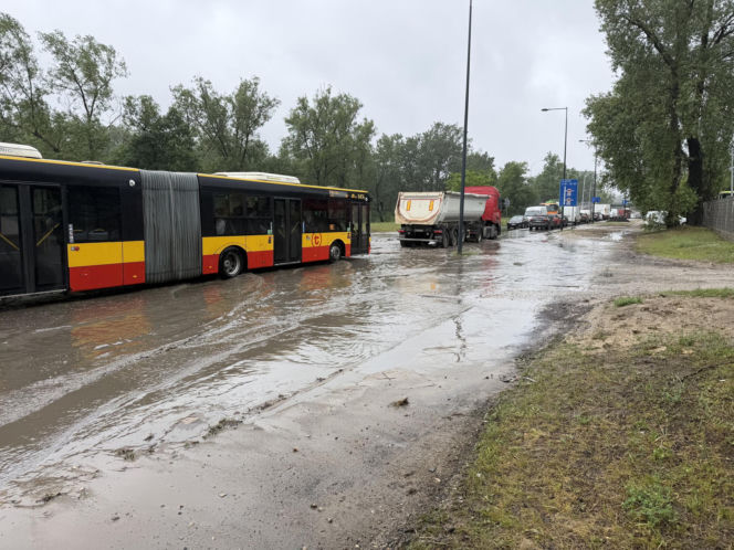 Ulewy w Warszawie