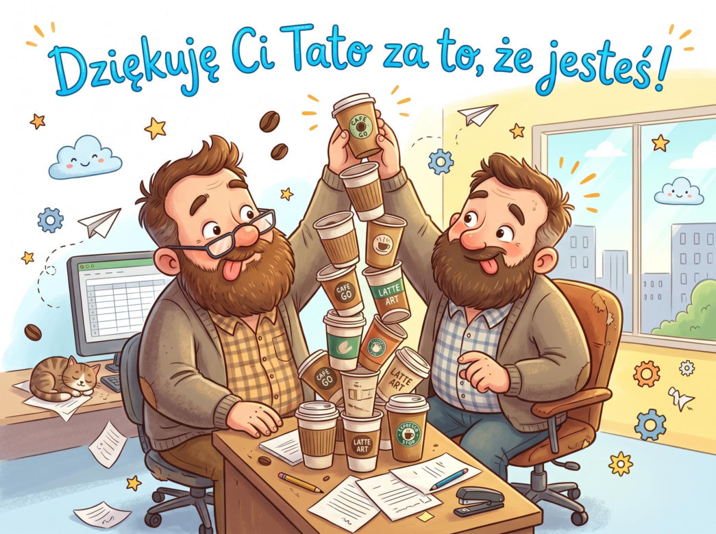 Śmieszna kartka elektroniczna na Dzień Ojca