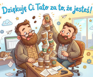 Śmieszna kartka elektroniczna na Dzień Ojca