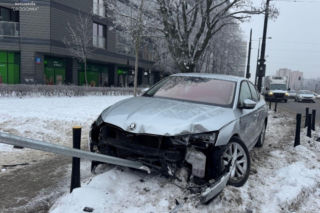 Wypadek na skrzyżowaniu Towarowej z Jaktorowską w Warszawie (14.01.2026)
