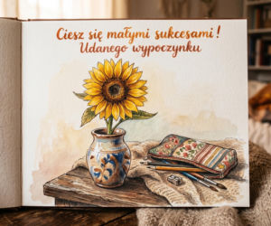 Kartka dla ucznia na zakończenie roku szkolnego