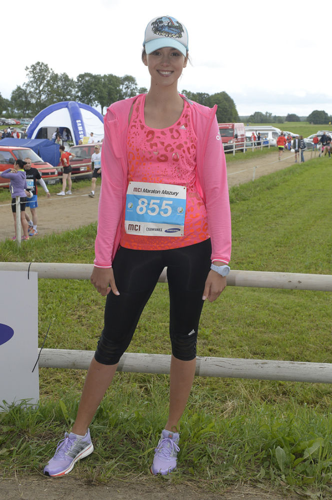 Paulina Krupińska podczas biegu MCI Maraton Mazury