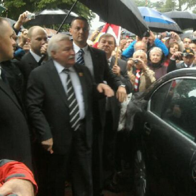 Pogrzeb Andrzeja Leppera - Lech Wałęsa na pogrzebie Leppera