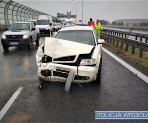Karambol na Autostradowej Obwodnicy Wrocławia