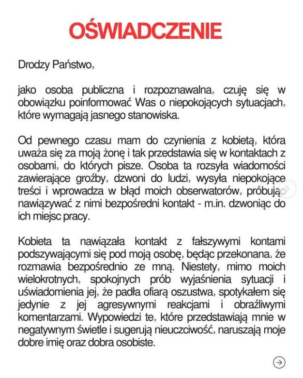 Szokujące wyznanie Rafała Brzozowskiego! Nęka go kobieta podszywająca się pod jego żonę!