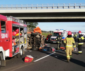 Groźny wypadek na autostradzie A1 w Warlubiu! Kilka osób rannych! 