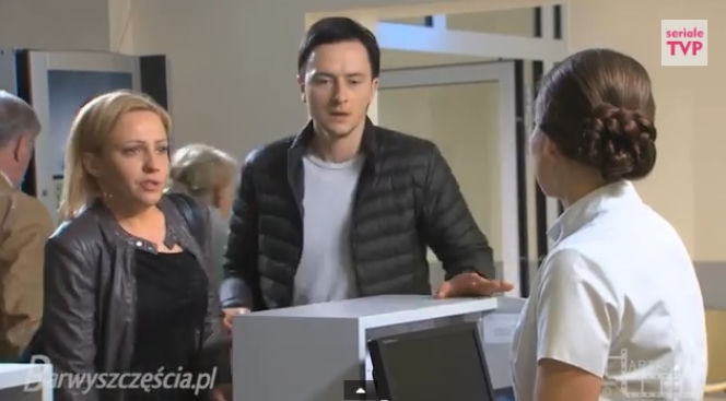 Barwy szczęścia odc. 1173. Sabina (Barbara Kurzaj), Władek (Przemysław Stippa)