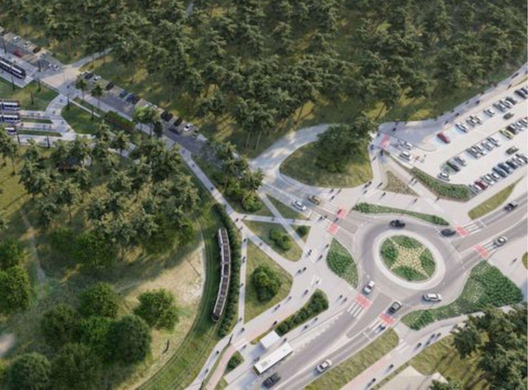 Będzie nowa pętla tramwajowa w Lesie Gdańskim. Miasto obiecuje zielone torowiska i rośliny na przystankach 
