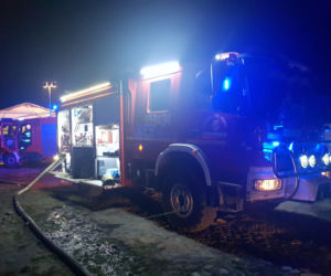 Pożar w chlewni w Dobrucie