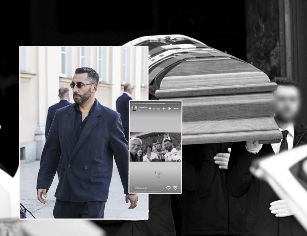 Rafał Maserak na pogrzebie Jacka Magiery