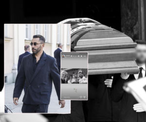 Rafał Maserak w ciemnych okularach na pogrzebie Jacka Magiery. Po uroczystości dodał nagranie z trenerem!