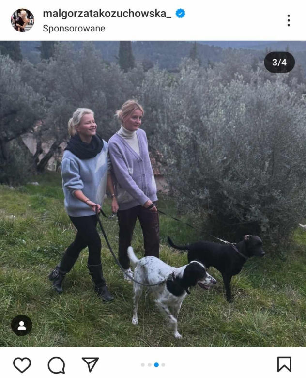 Małgorzata Kożuchowska z siostrą Mają