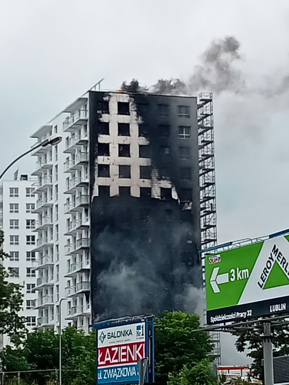 Pożar ul. Północna Lublin