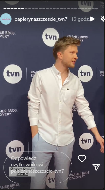 Jakub Józefowicz podczas jesiennej ramówki telewizji TVN
