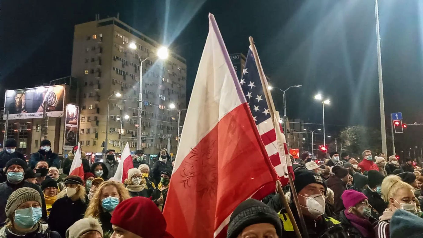 Protest "Wolne media" w Szczecinie